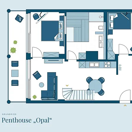 Appartement Prora Platinum Penthouse Opal *